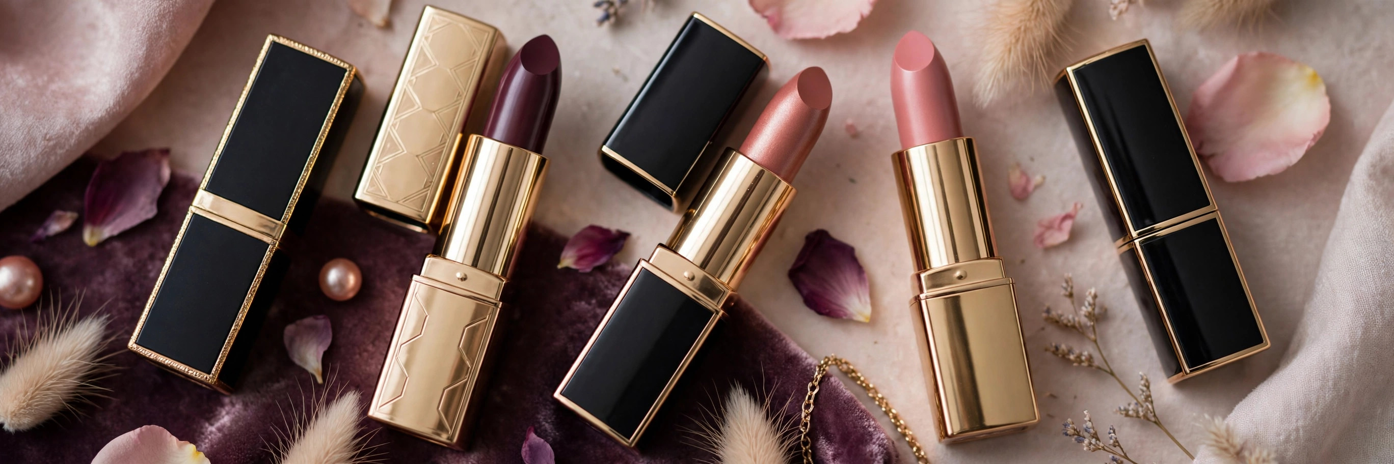 Best luxury lipsticks on Amazon 2026 flat lay
