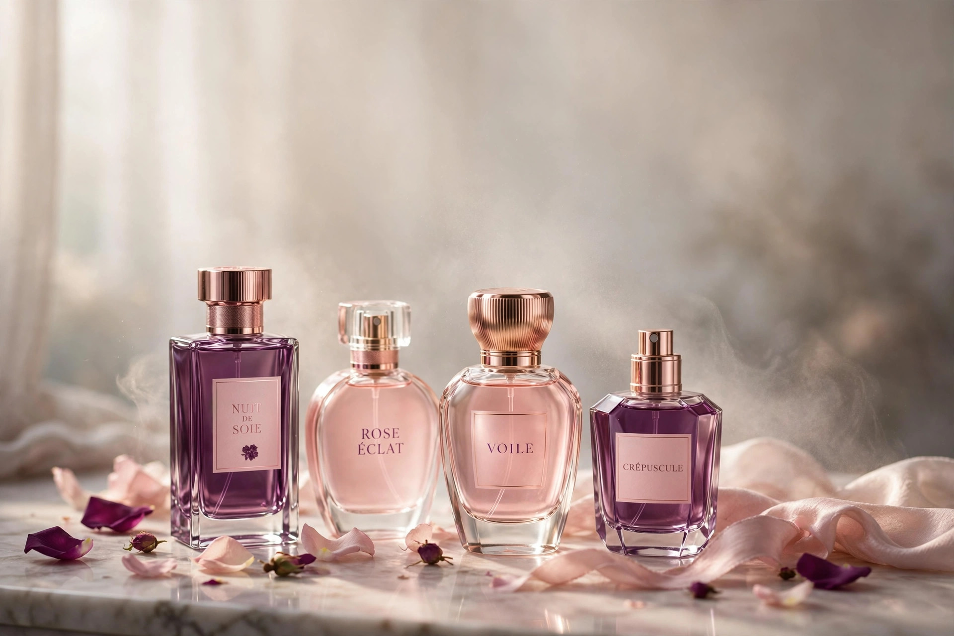 7 best luxury perfumes on Amazon (2026) — designer fragrance bottles in a luxury still life