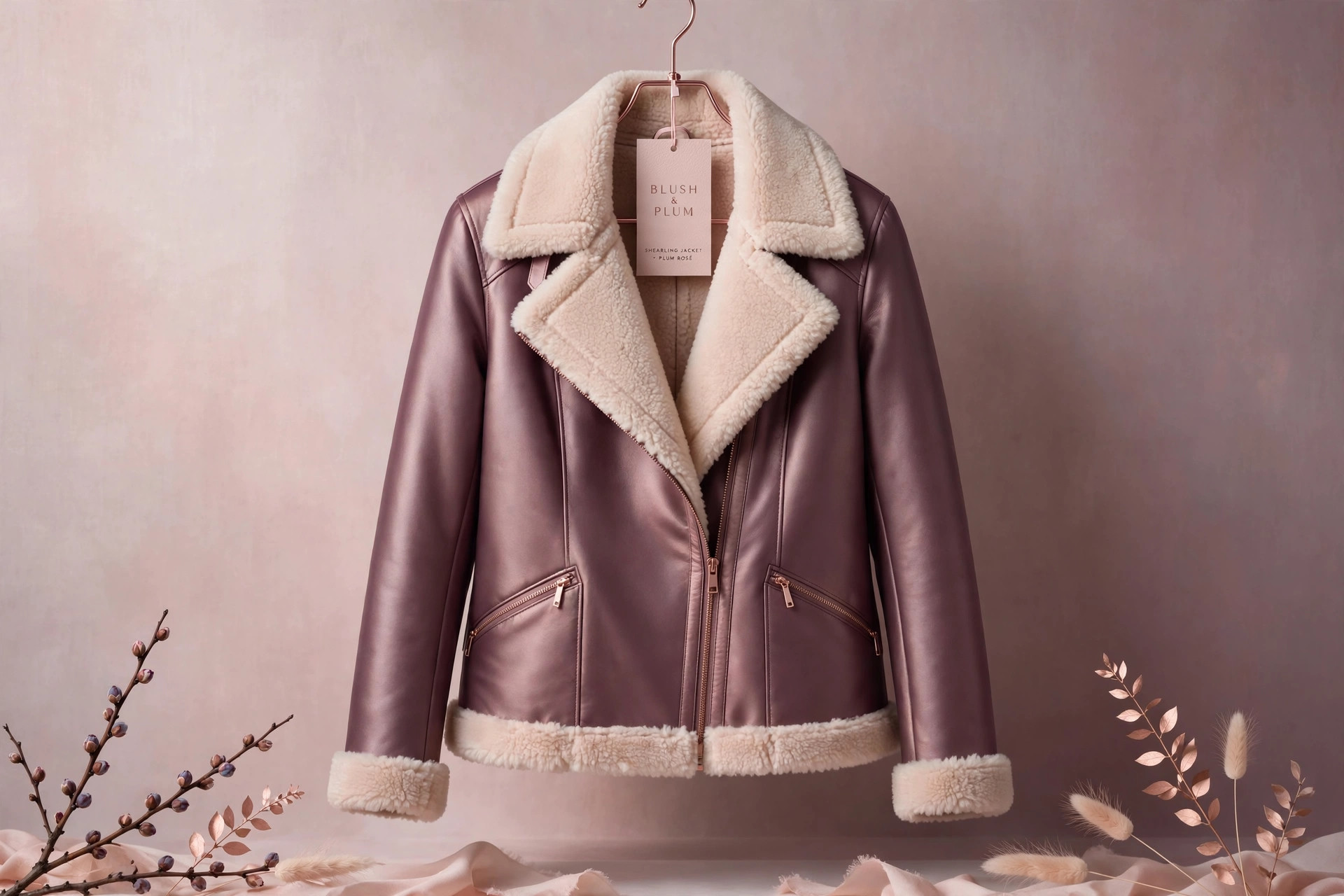 6 best shearling jackets on Amazon (2026) — a faux shearling jacket in blush and plum tones