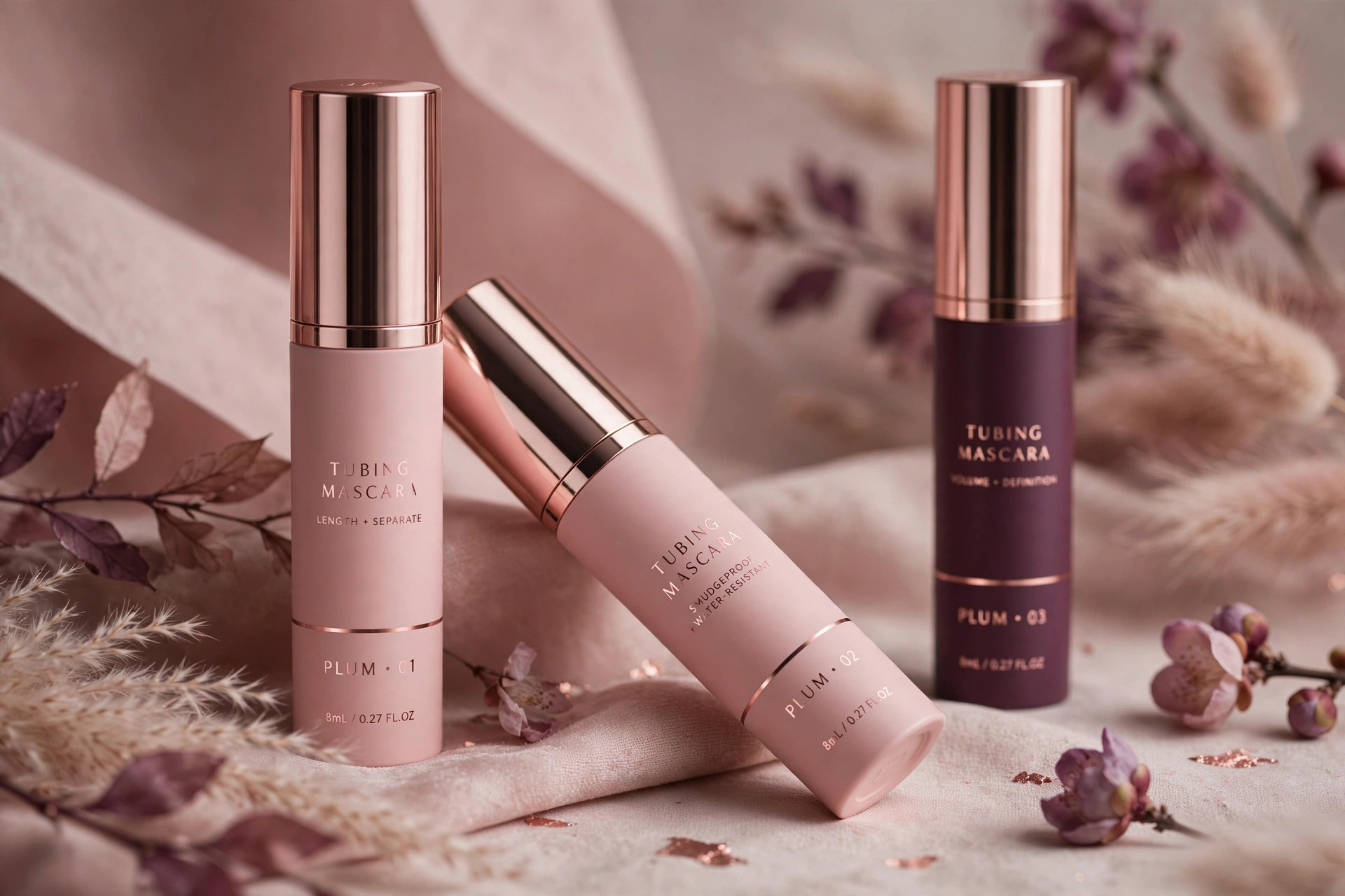 6 best tubing mascaras on Amazon (2026) — smudge-proof tubing mascara tubes in a luxury still life