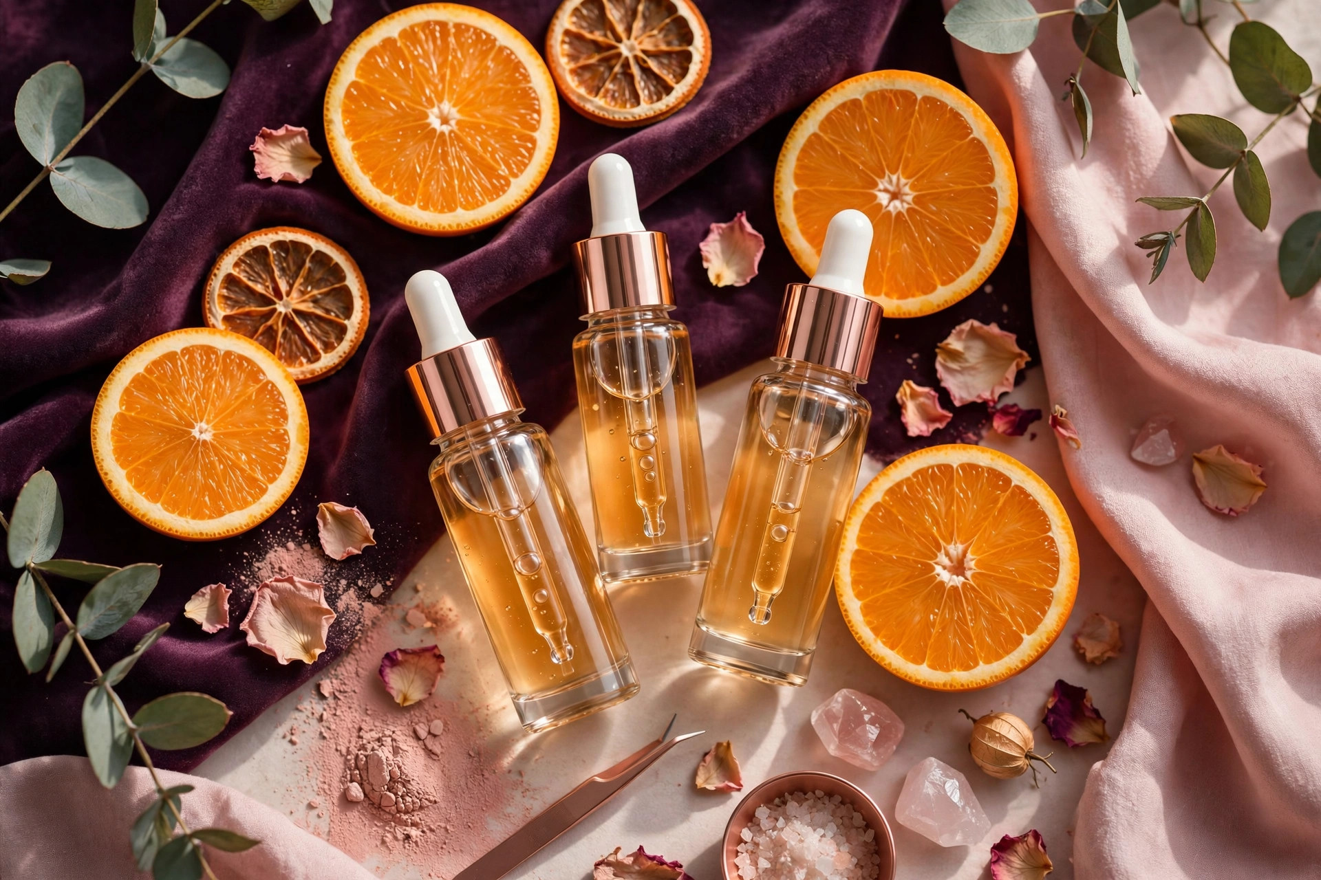 Best vitamin C serums on Amazon 2026 — brightening serums flat lay