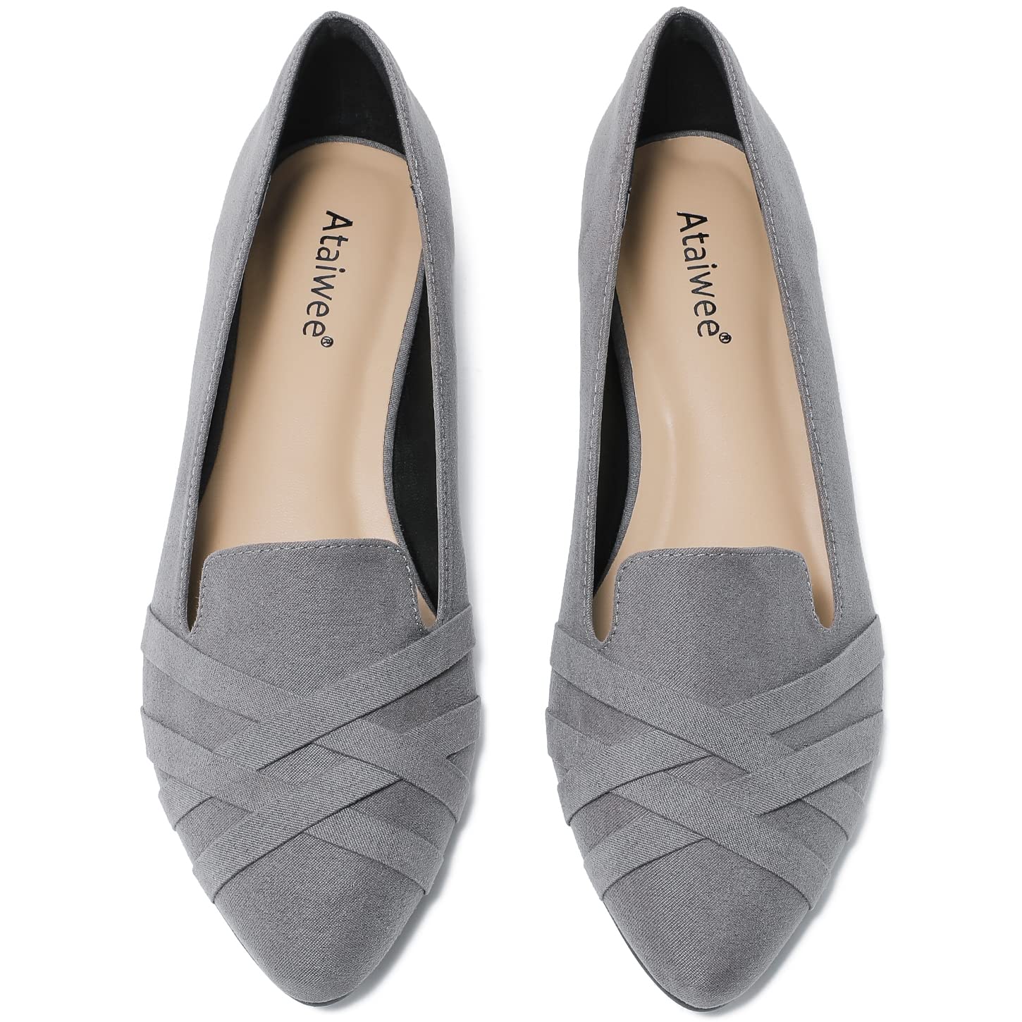 Ataiwee Women's Wide Width Ballet Flats