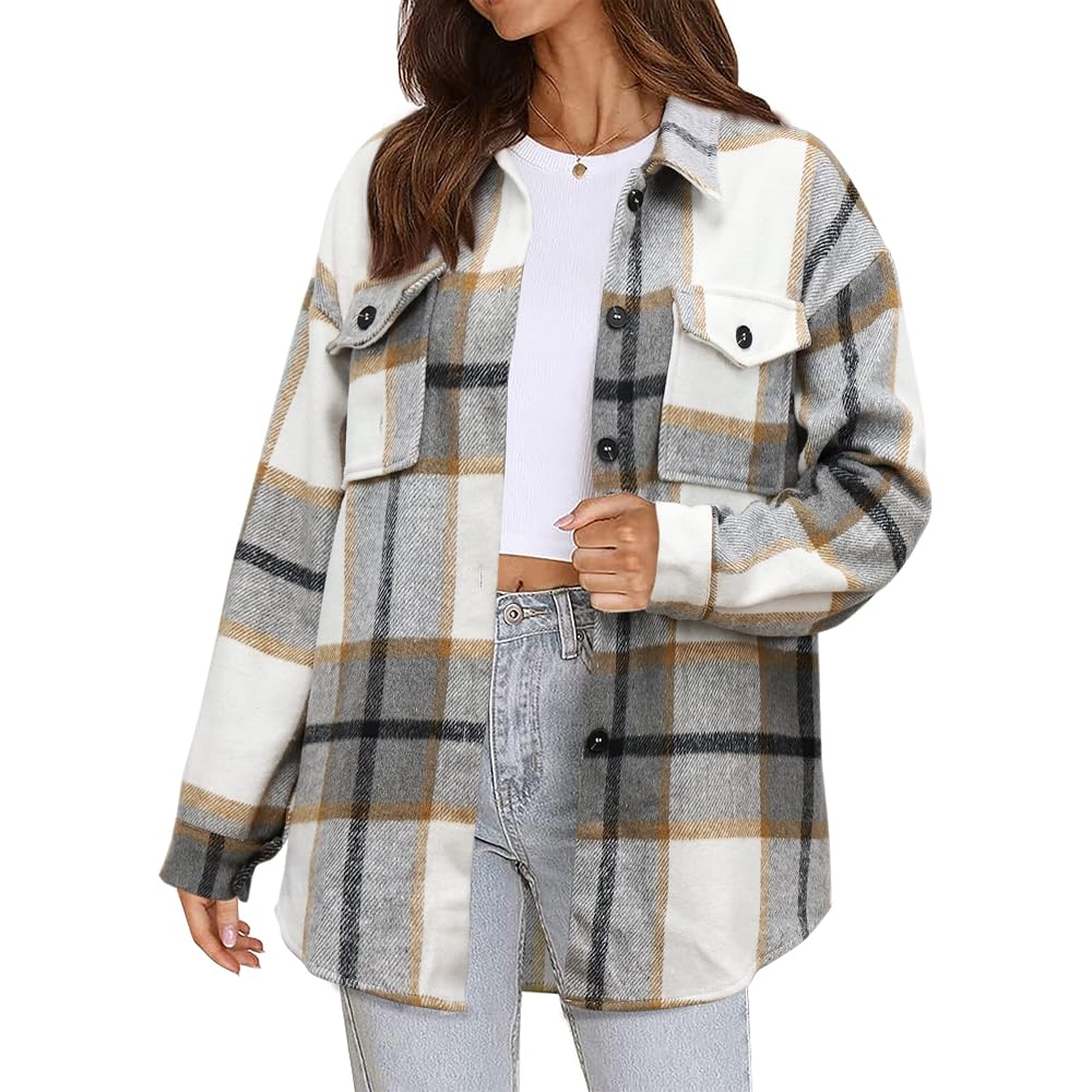 Beaully Women's Flannel Plaid Shacket