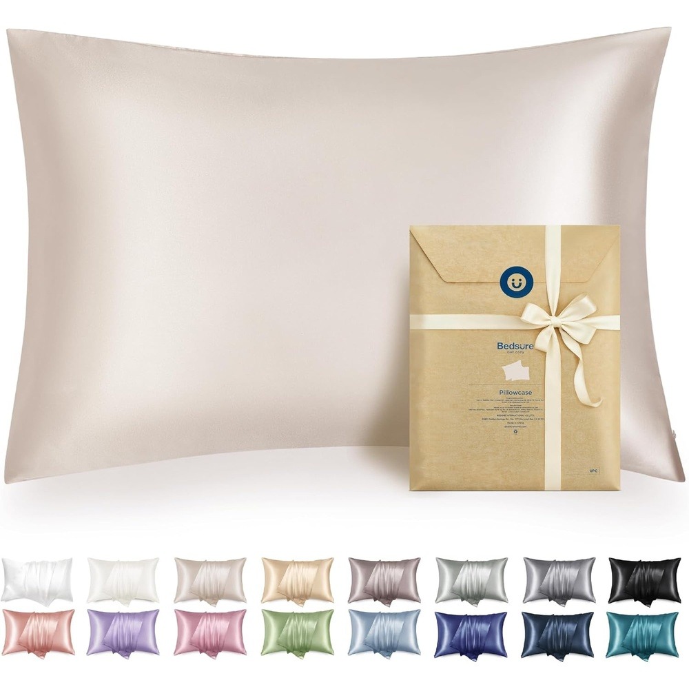 Bedsure Satin Pillowcase 2-Pack — Amazon bestseller satin pillowcases for hair and skin