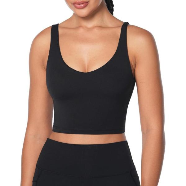 Sunzel Women's Longline Sports Bra crop tank top