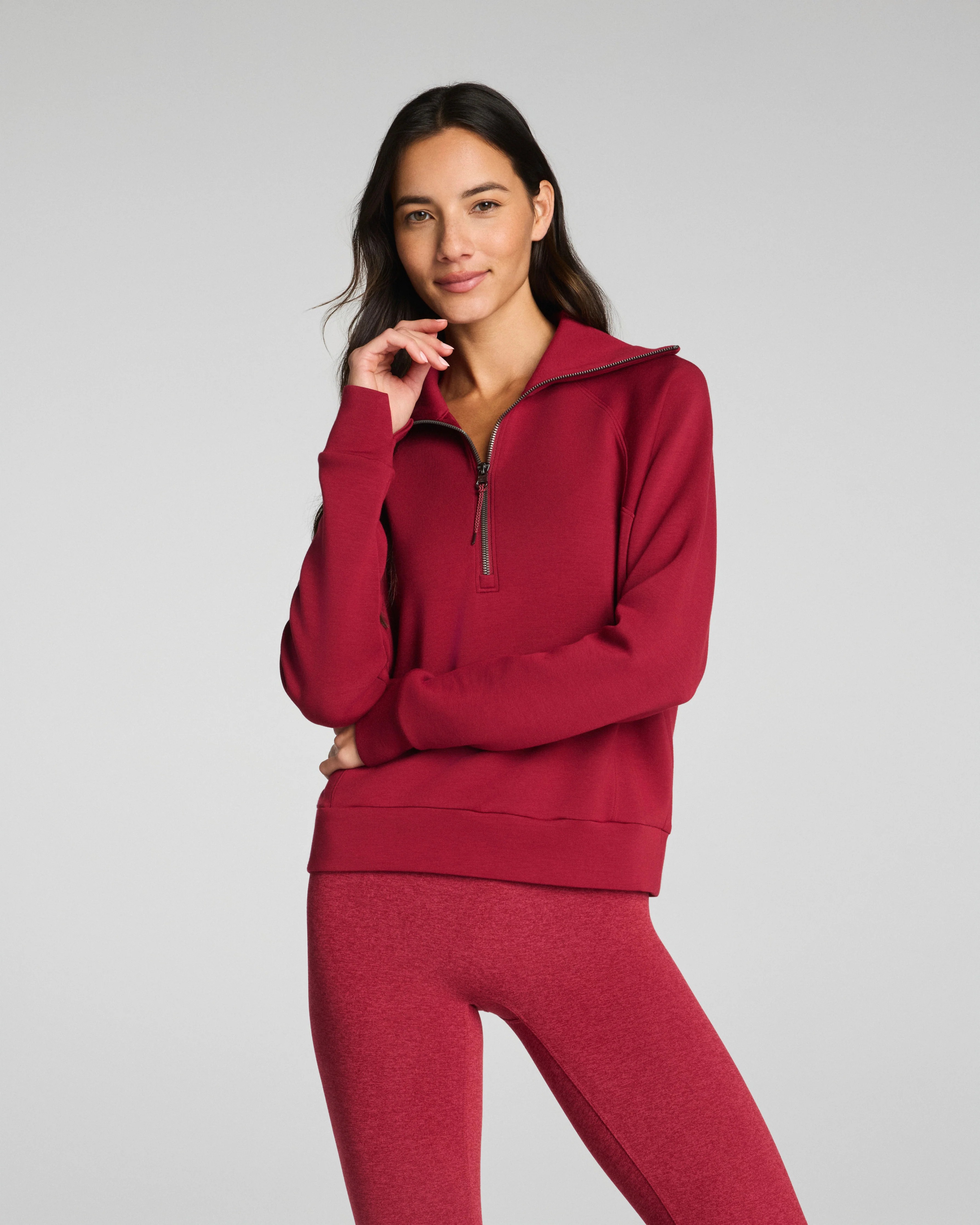 Spanx AirEssentials Half Zip pullover