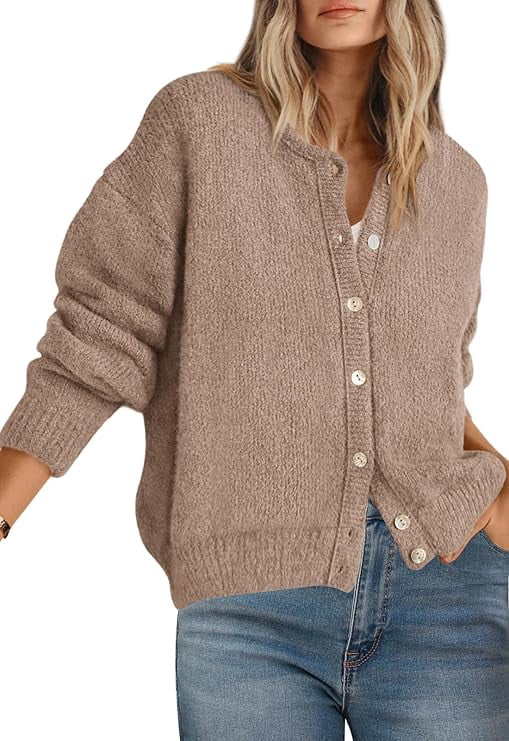 PRETTYGARDEN Women's Chunky Knit Cardigan