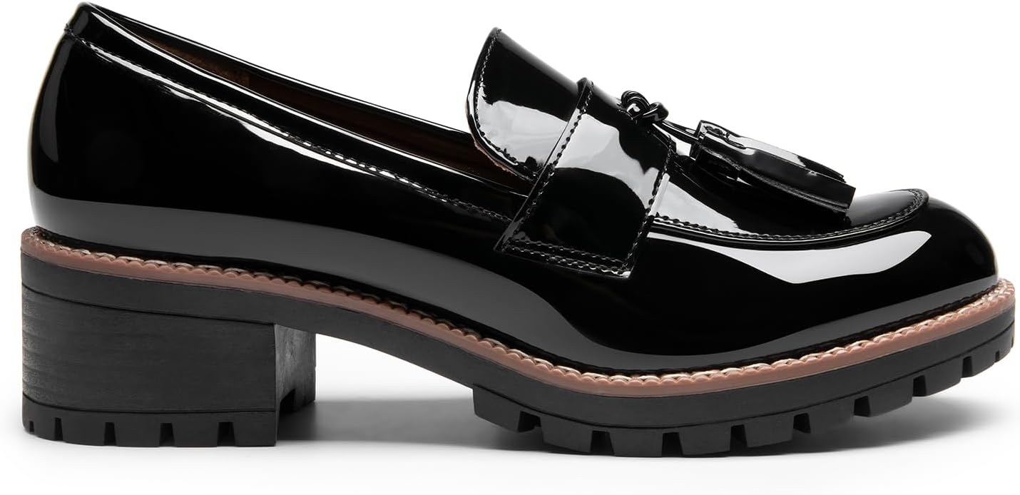 DREAM PAIRS Women's Platform Chunky Penny Loafer