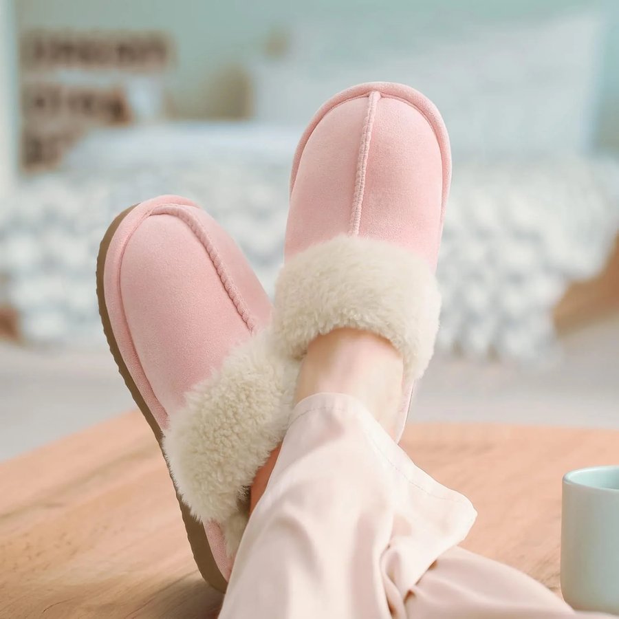 Litfun Women's Fuzzy Memory Foam Slippers
