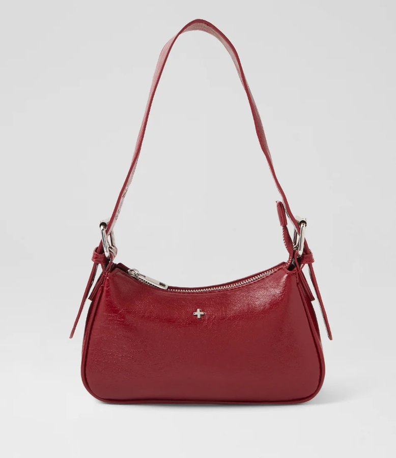 Women's Cherry Red Mini Shoulder Purse