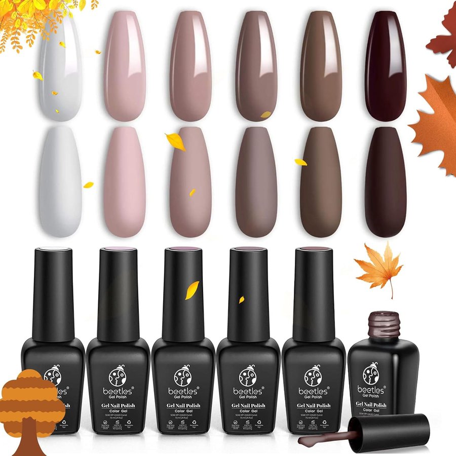Beetles Brown Gel Nail Polish Set