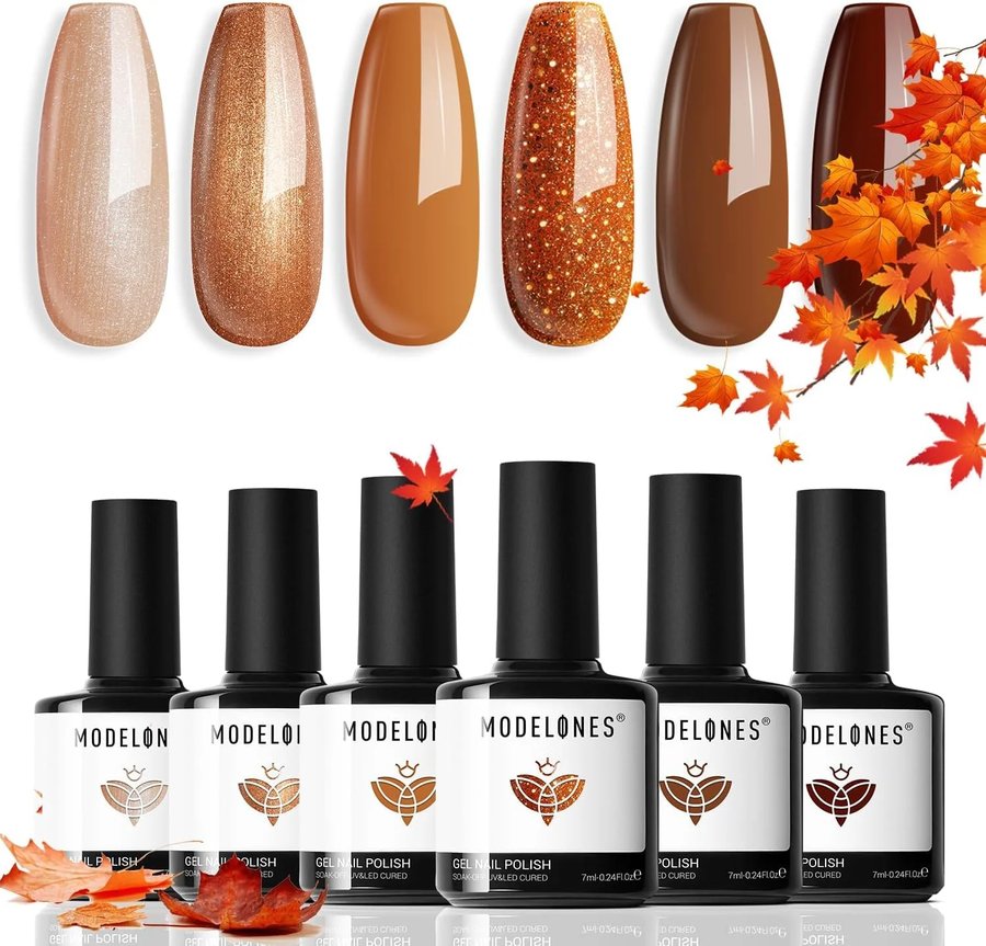 modelones Fall Gel Nail Polish Set