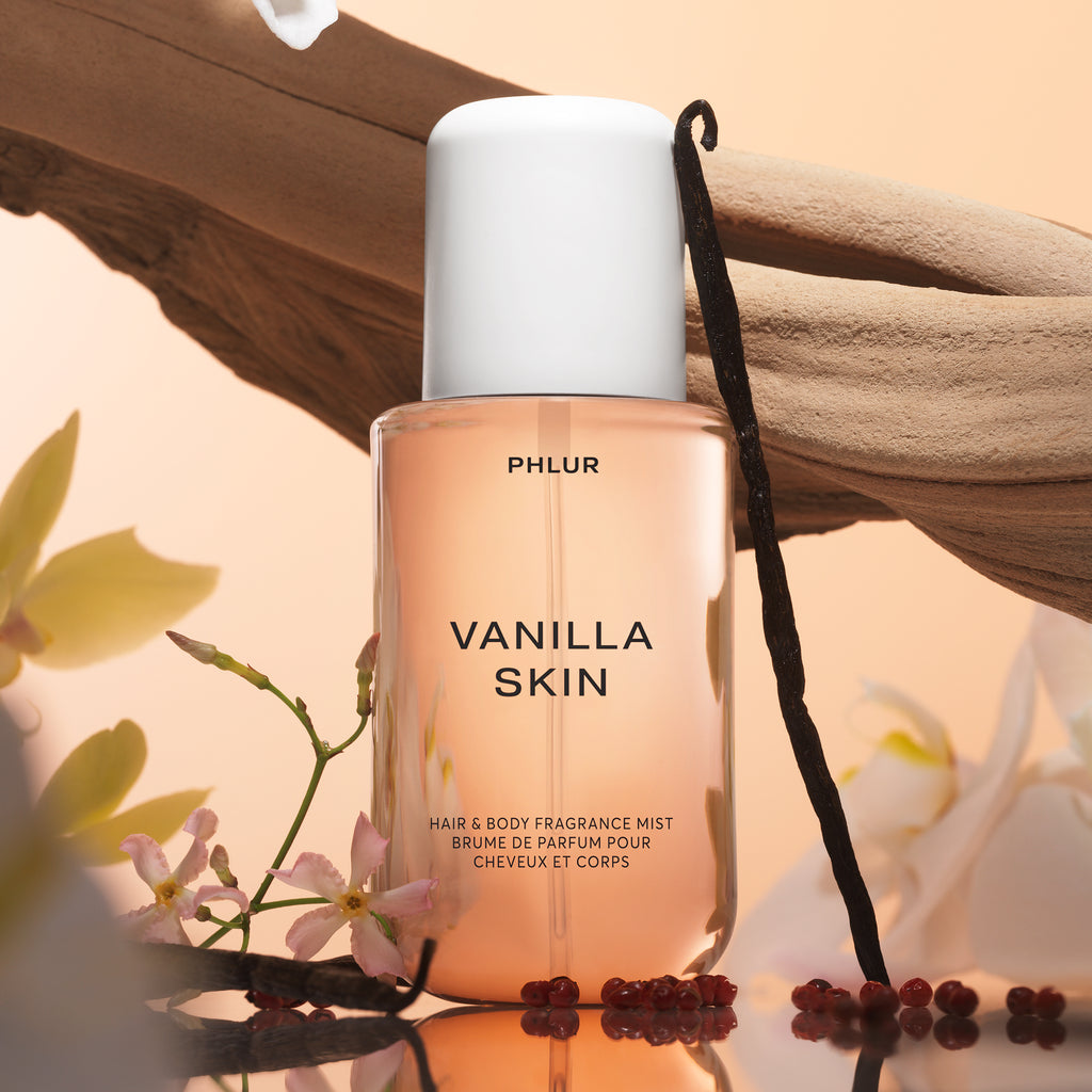 PHLUR Vanilla Skin hair and body fragrance mist bottle