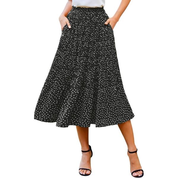 Zeagoo Women's Pleated Midi Skirt