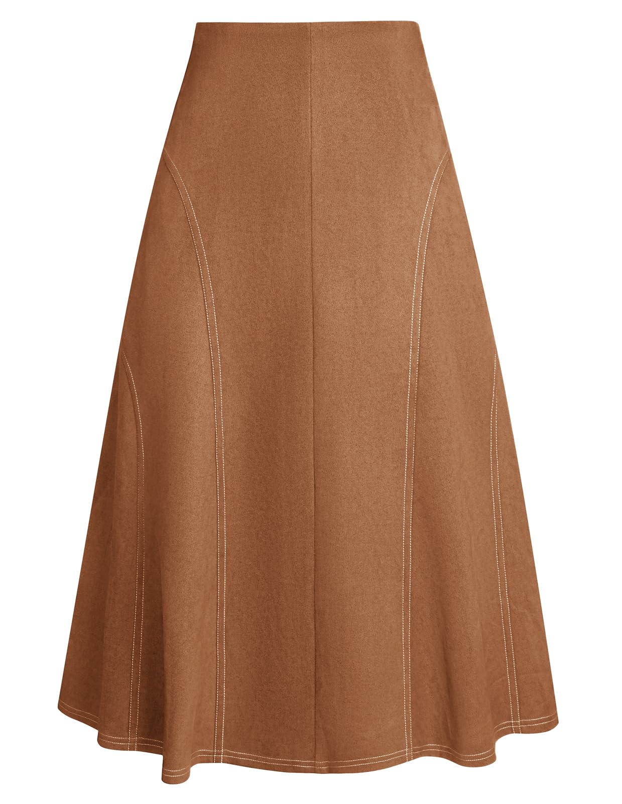 Kate Kasin Women's Suede Midi Skirt