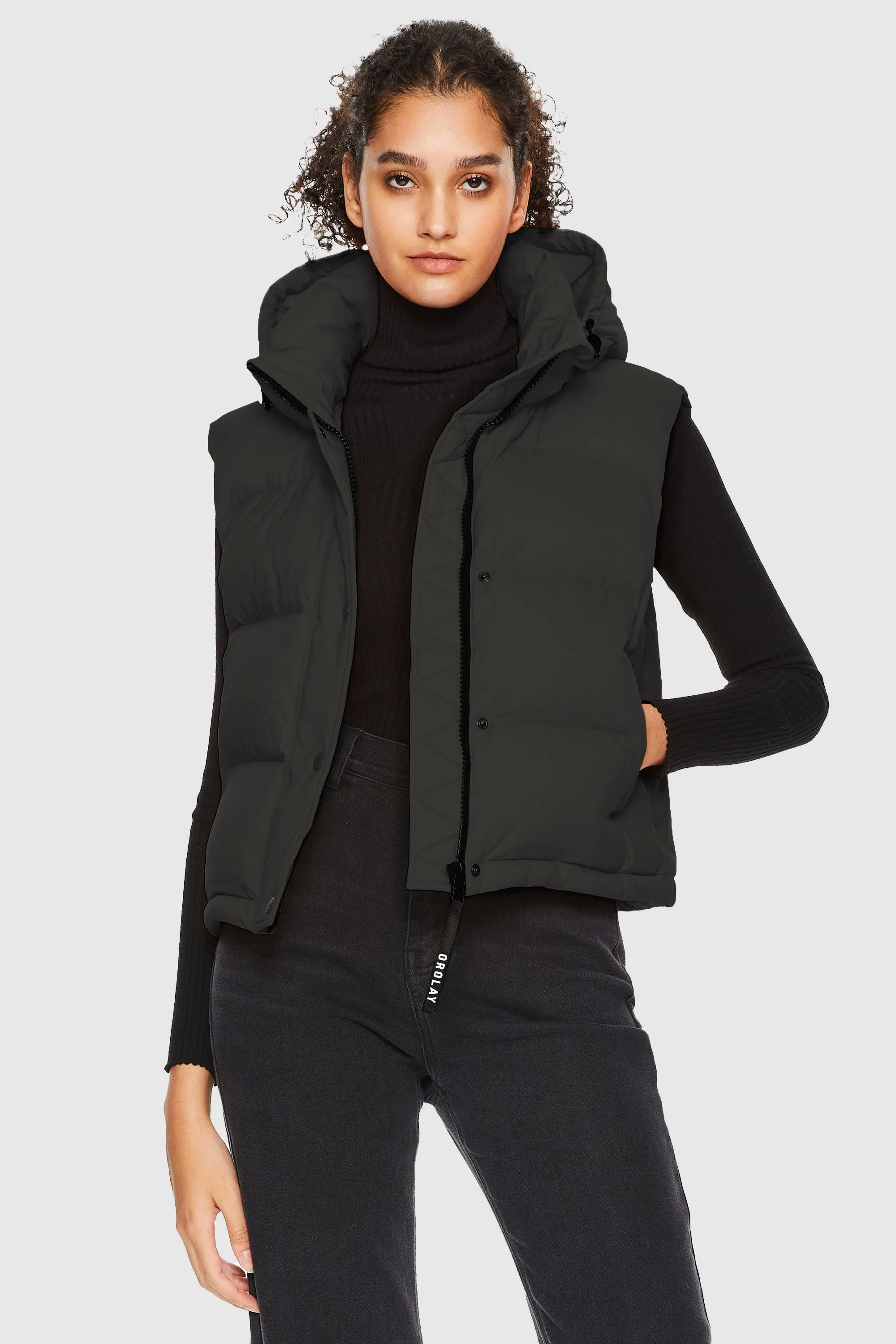 Orolay Women's Oversized Sleeveless Quilted Puffer Vest