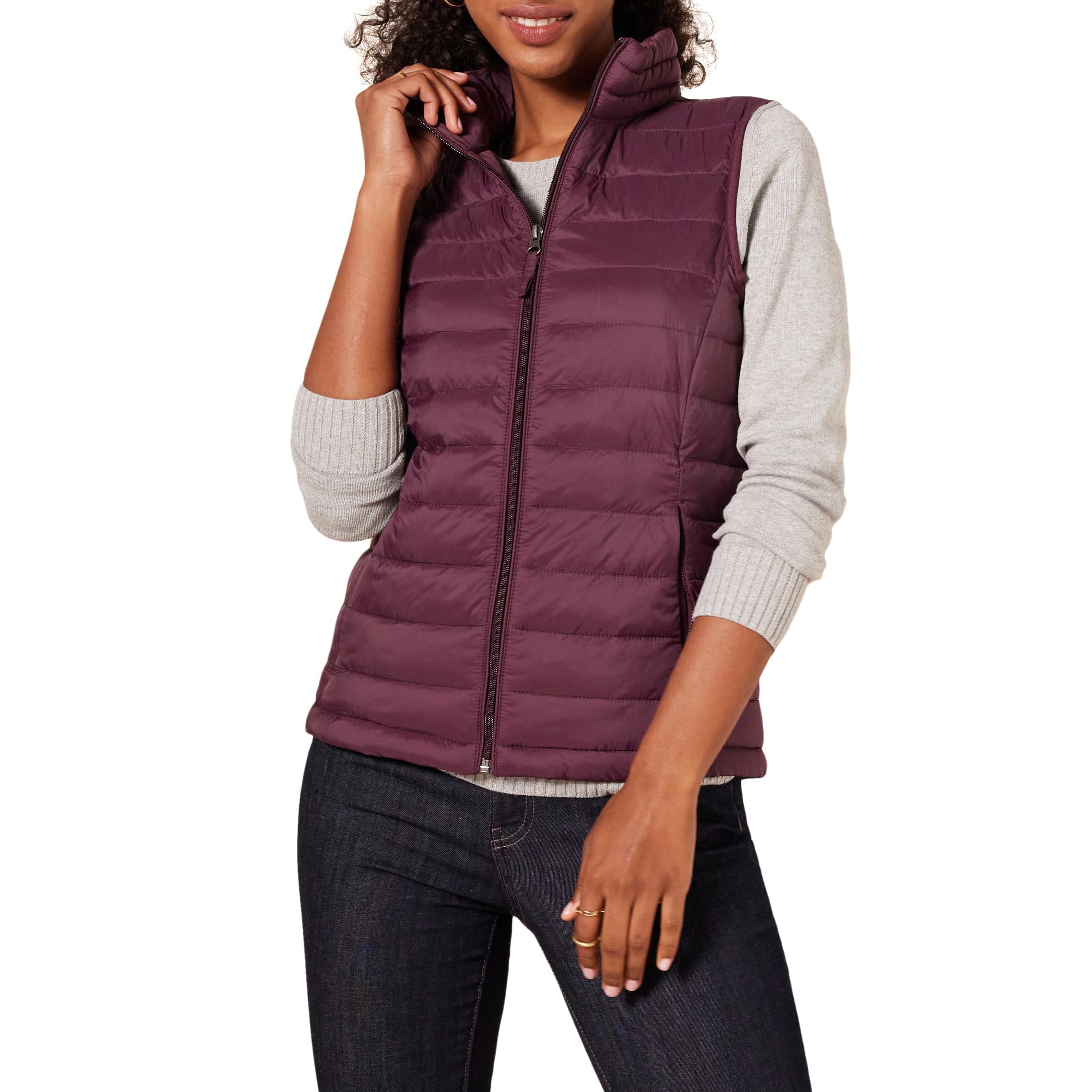 Amazon Essentials Women's Lightweight Water-Resistant Packable Puffer Vest