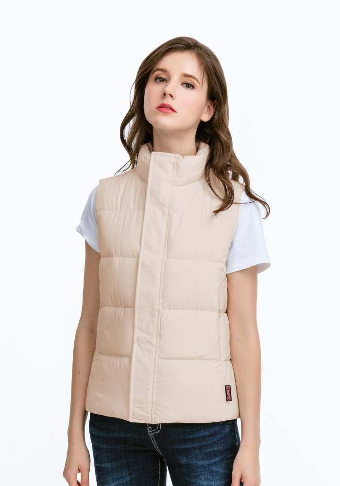 MOERDENG Women's Quilted Stand-Collar Puffer Vest