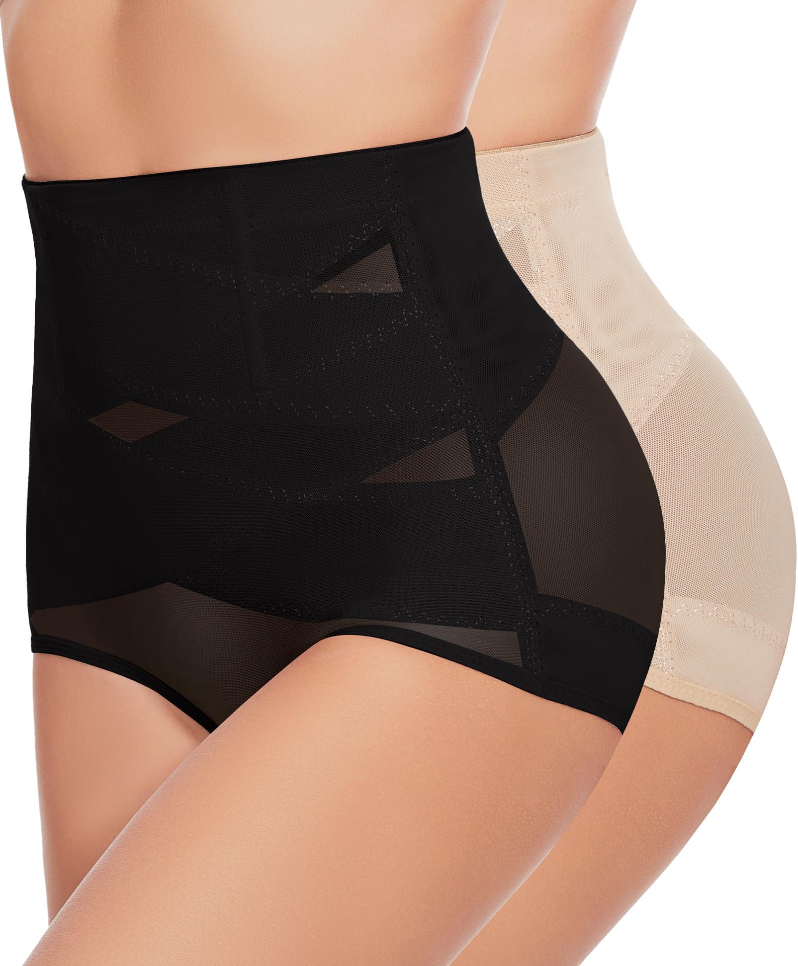 GYDEK High-Waisted Shaper Panties in black and nude
