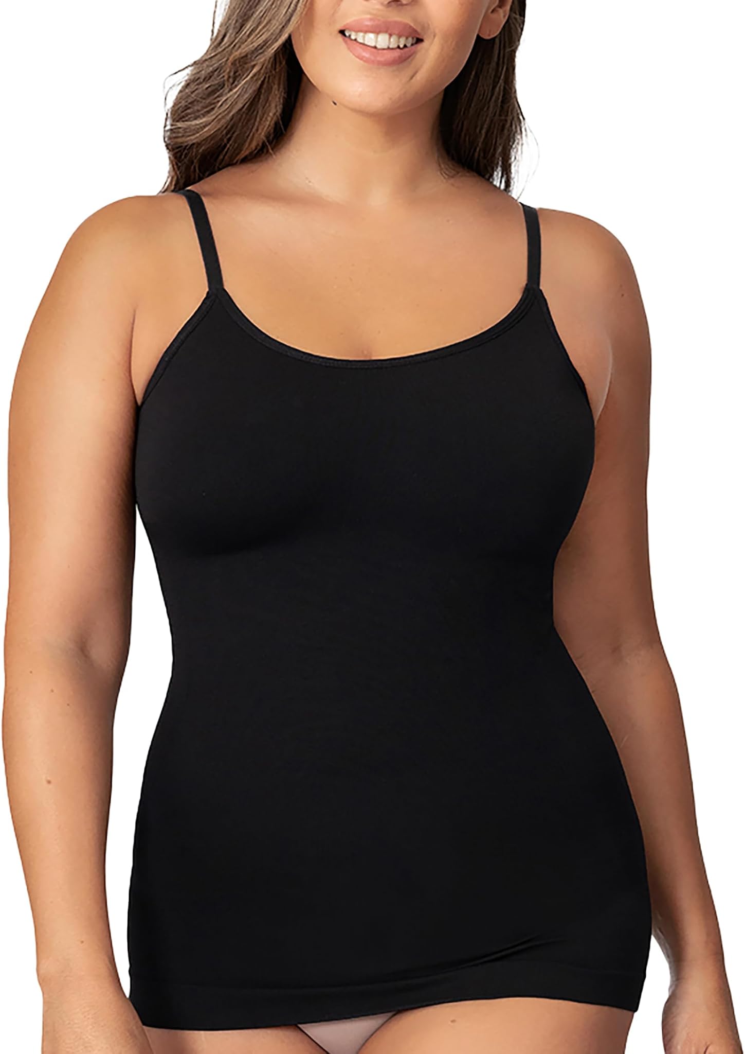 Shapermint Scoop Neck Cami Shaper in black