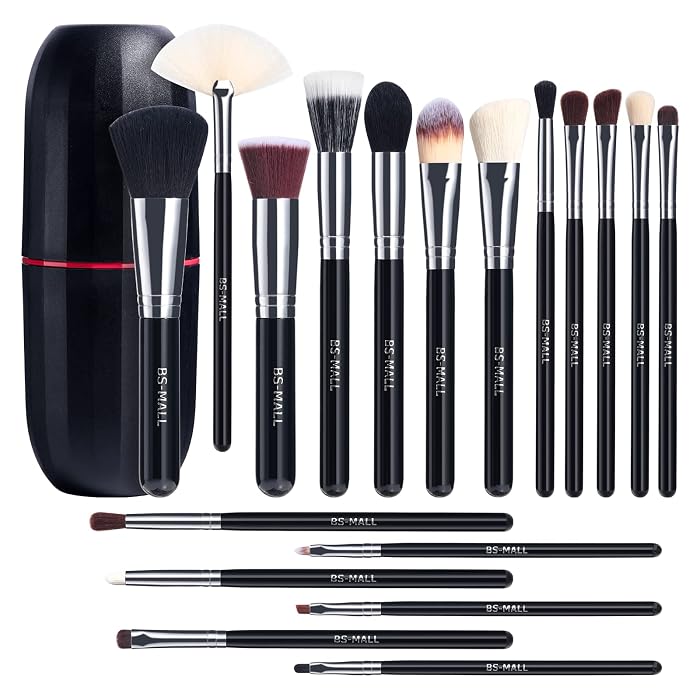 BS-MALL 18 Pcs Premium Synthetic Makeup Brush Set