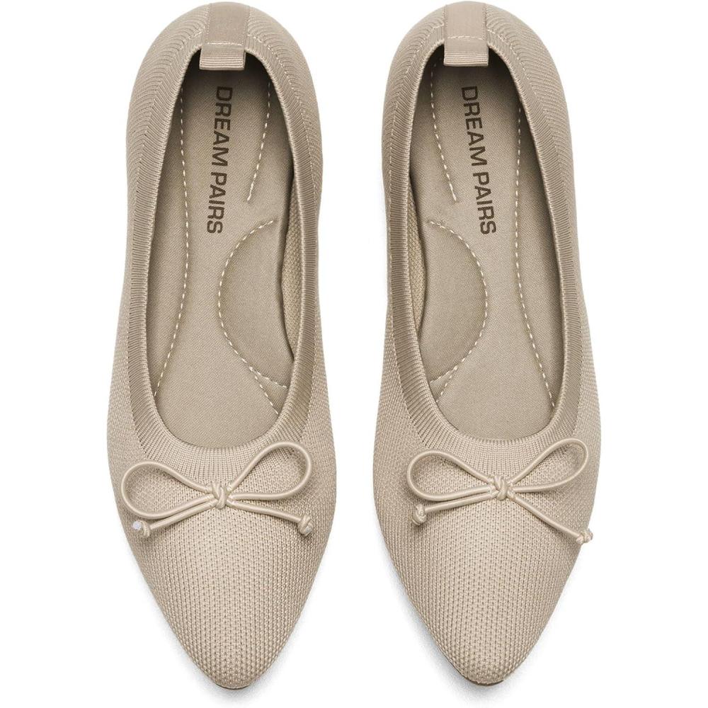 DREAM PAIRS Women's Knit Ballet Flats