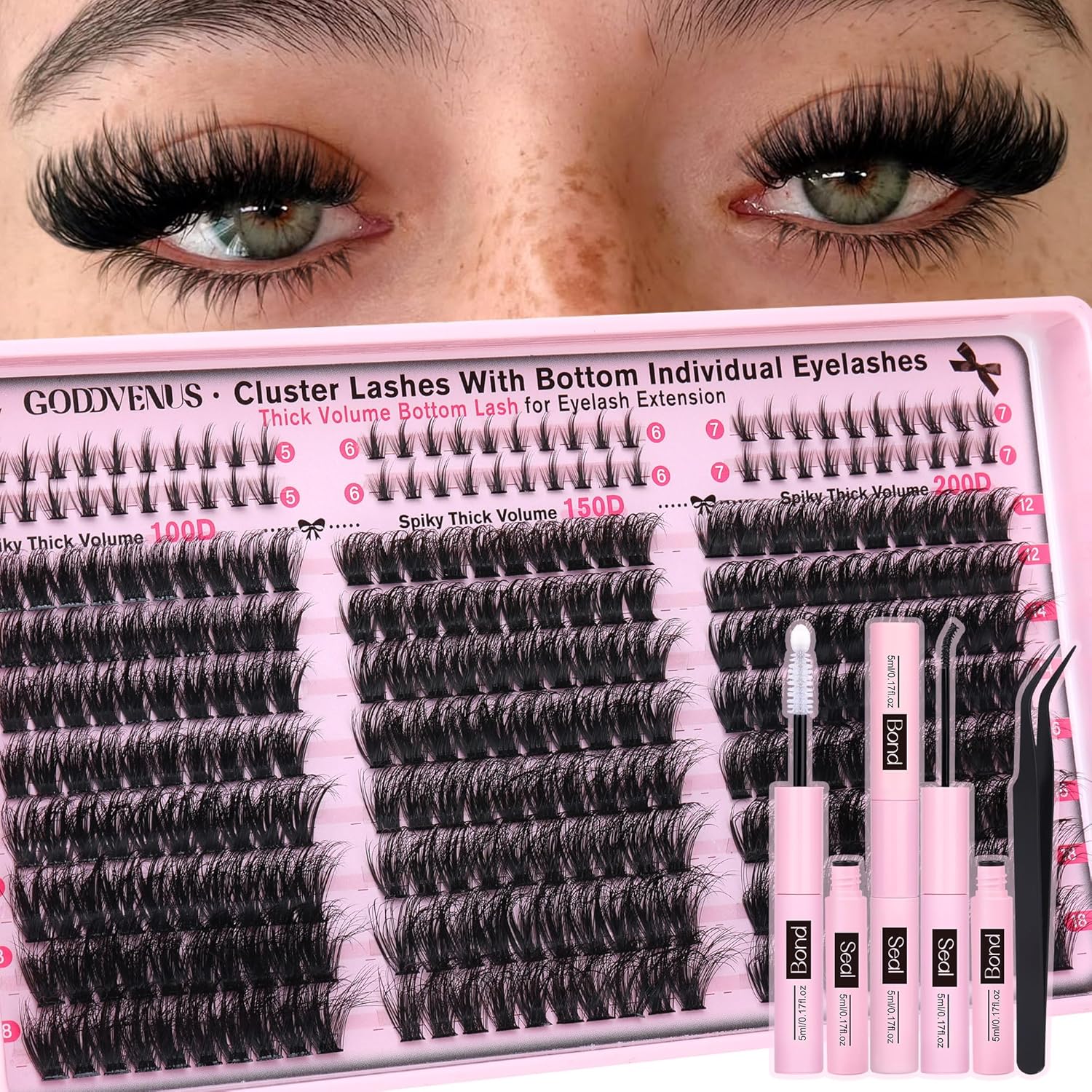 Goddvenus Lash Clusters Kit Wispy