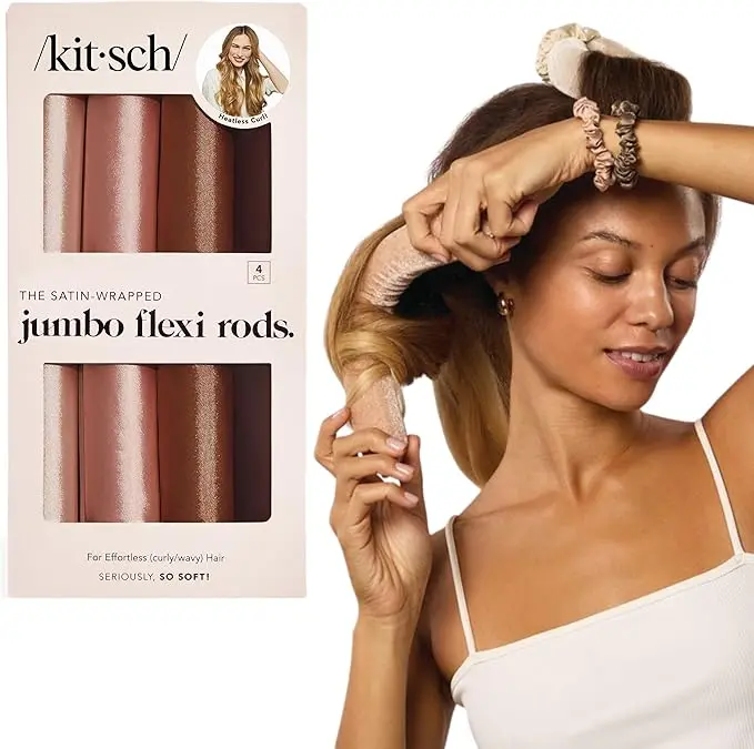 Kitsch Jumbo Satin Flexi Rods — heatless rods for big loose waves