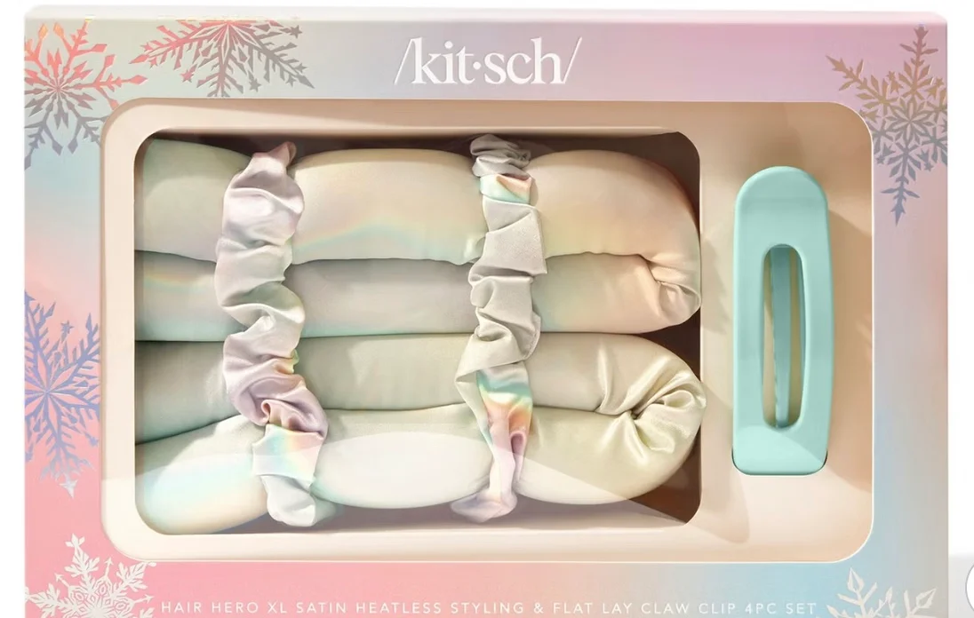 Kitsch XL Satin Heatless Curling Set — extra-long rod for long hair