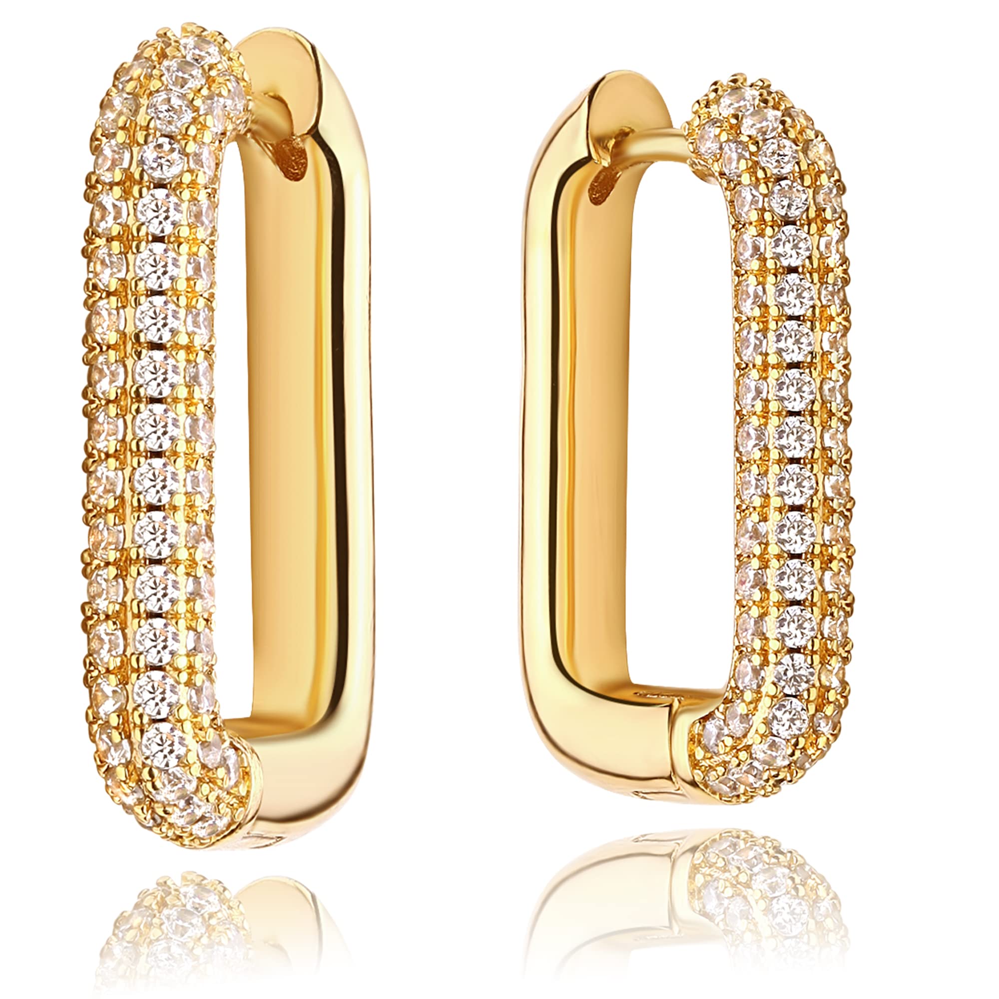 MEVECCO Gold Huggie Hoop Earrings