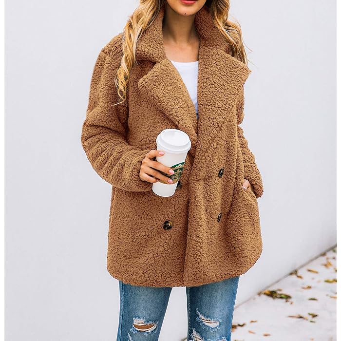 PRETTYGARDEN Women's Faux Shearling Shaggy Oversized Coat