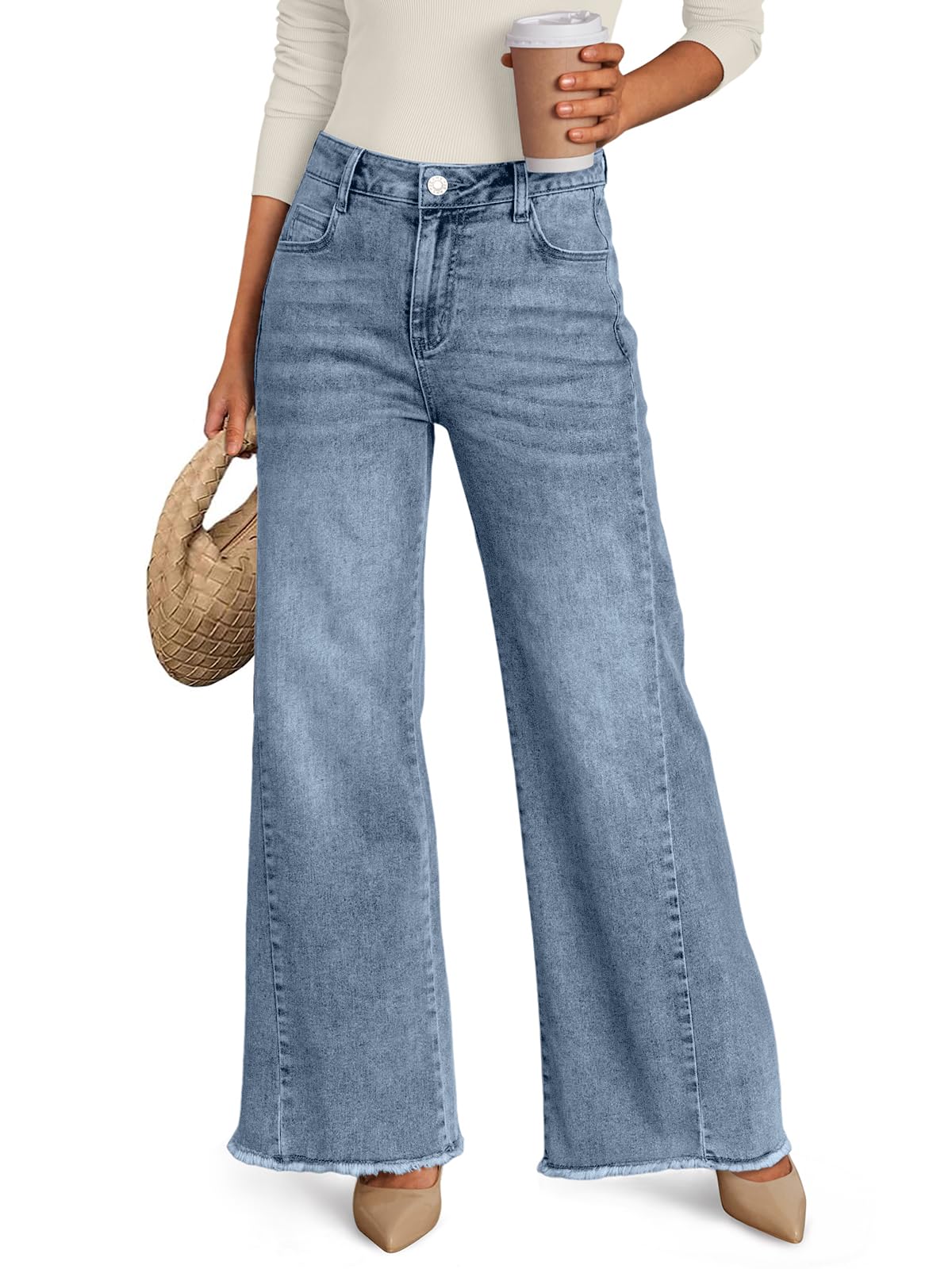 Trendy Queen Women's Wide Leg Jeans
