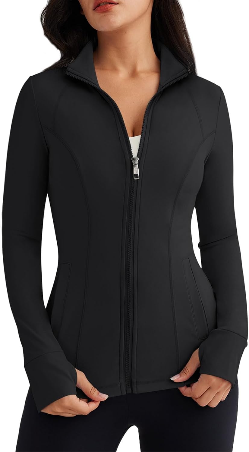 Trendy Queen Women's Zip Up Workout Jacket